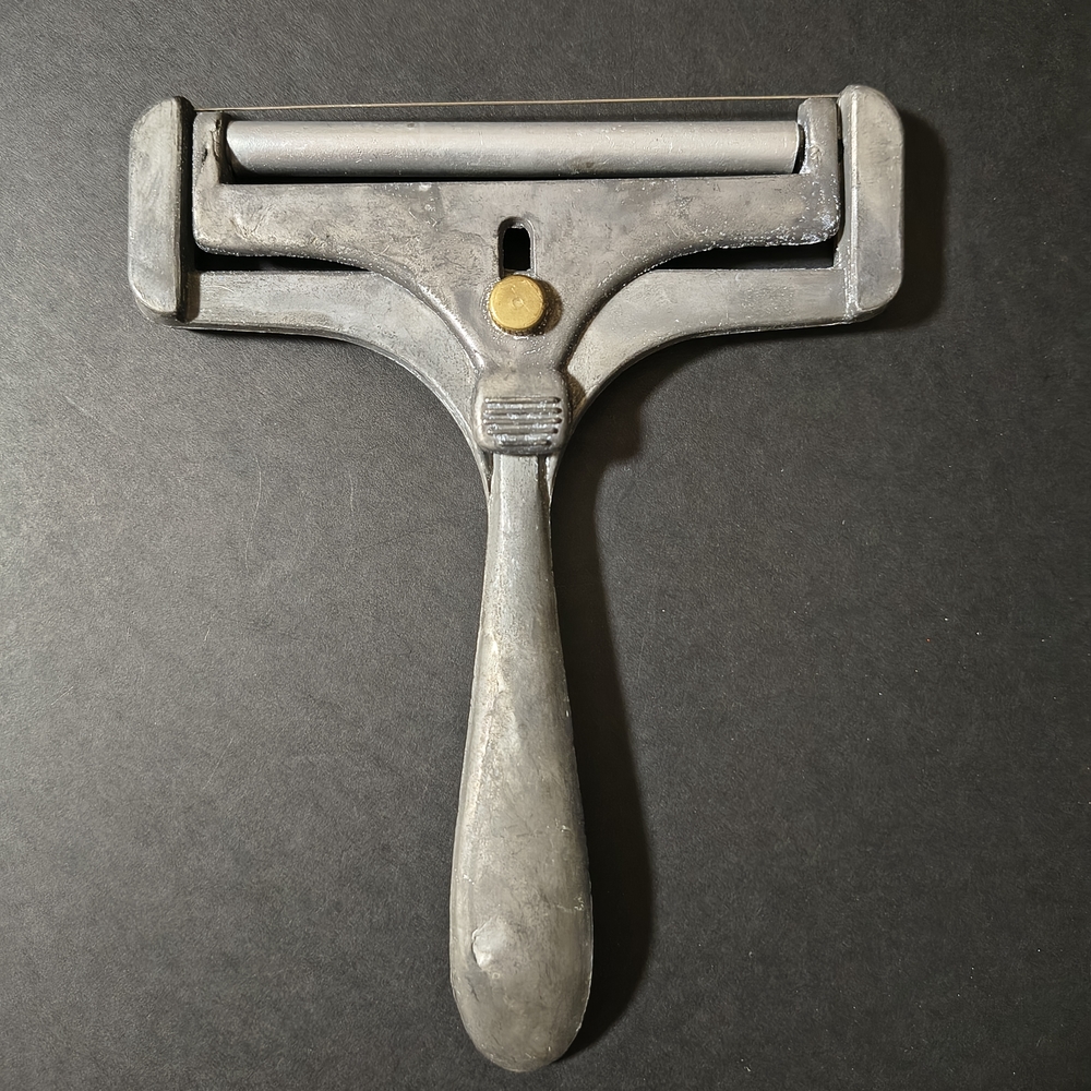 Vintage Aluminum Metal Adjustable Cheese Slicer Old Kitchen Gadget